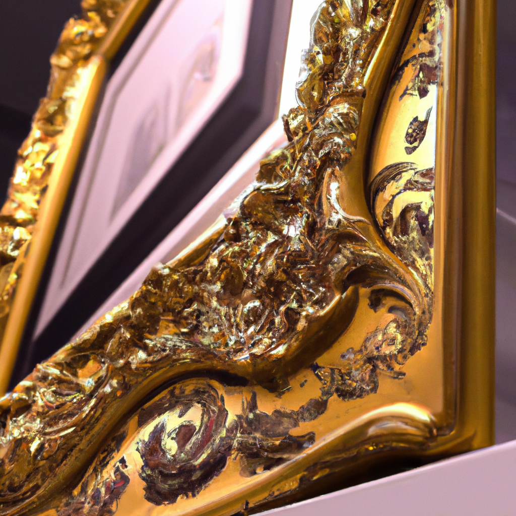Miroir a poser doré baroque