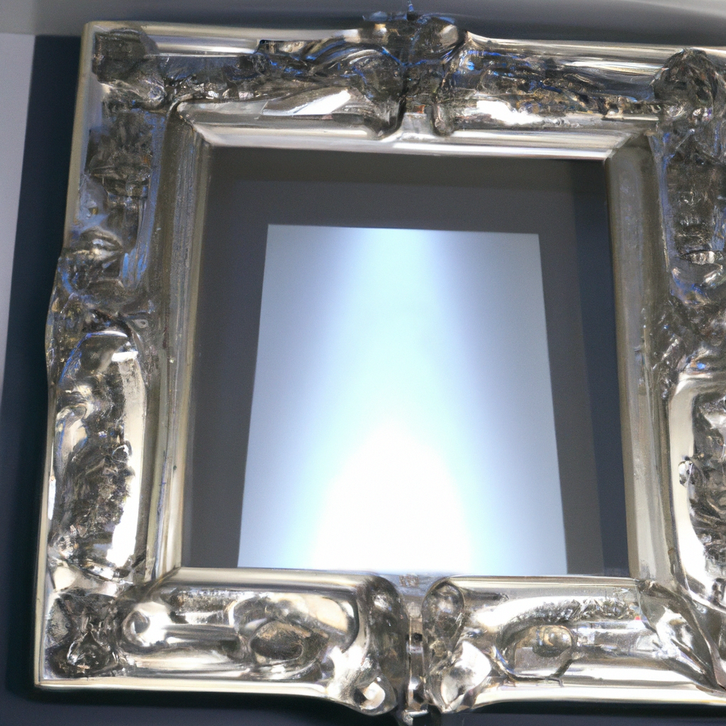 Miroir baroque argente