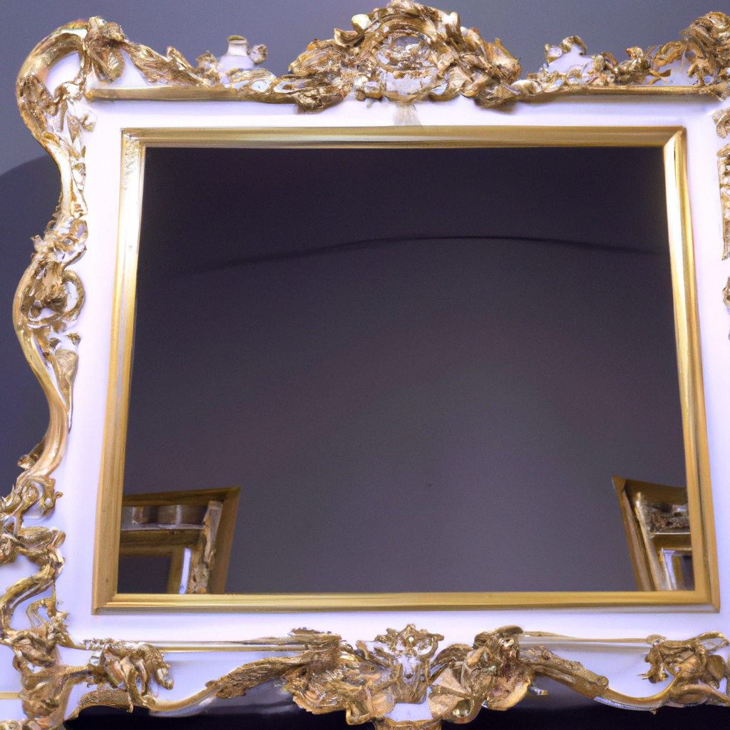 Miroir a pied baroqu