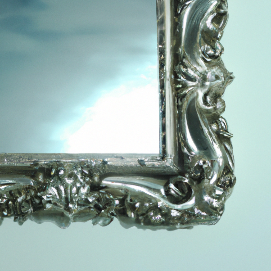 Miroir argenté baroque 80 x 180