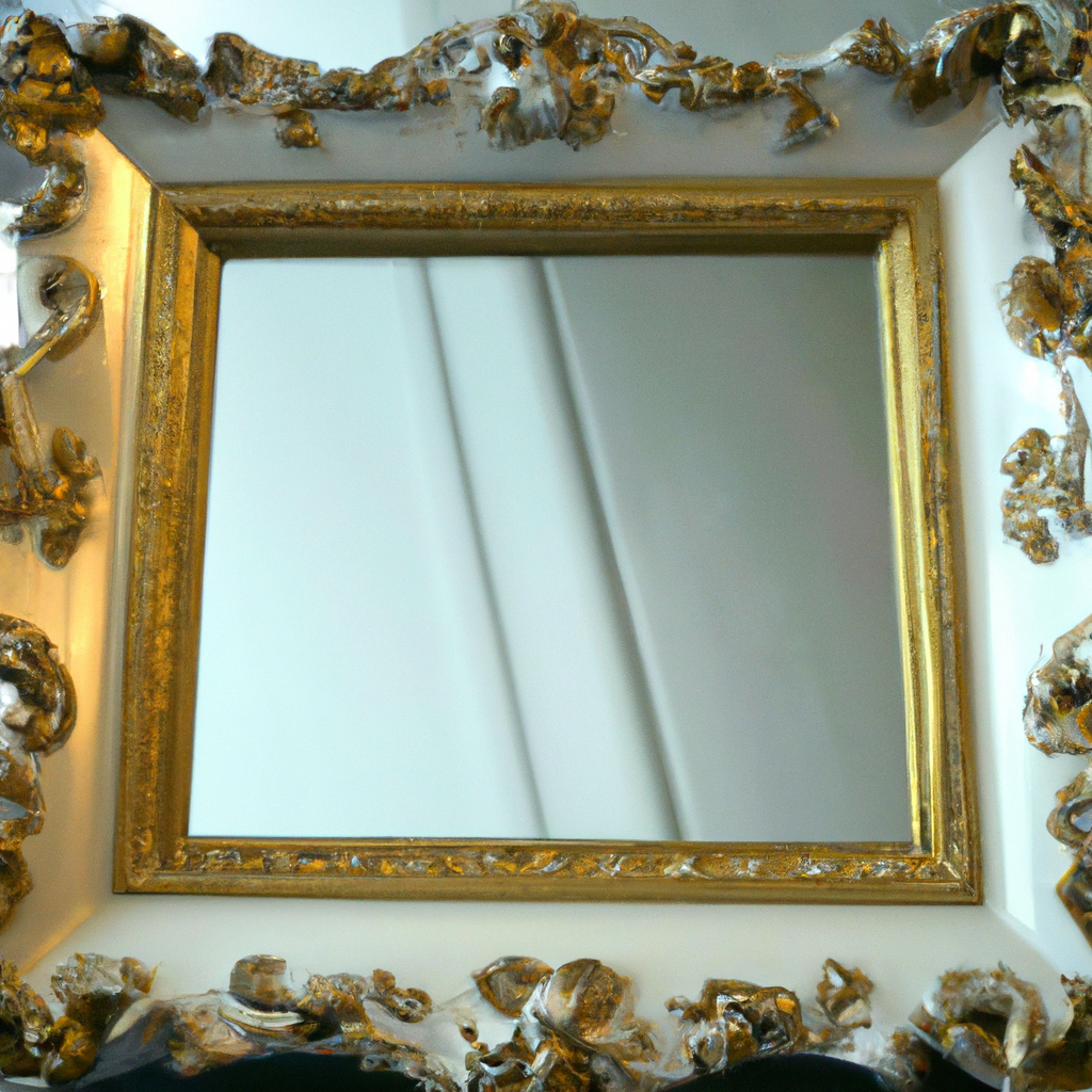 Miroir baroque ancien plastique