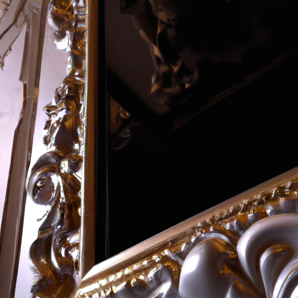 Miroir a pied baroque