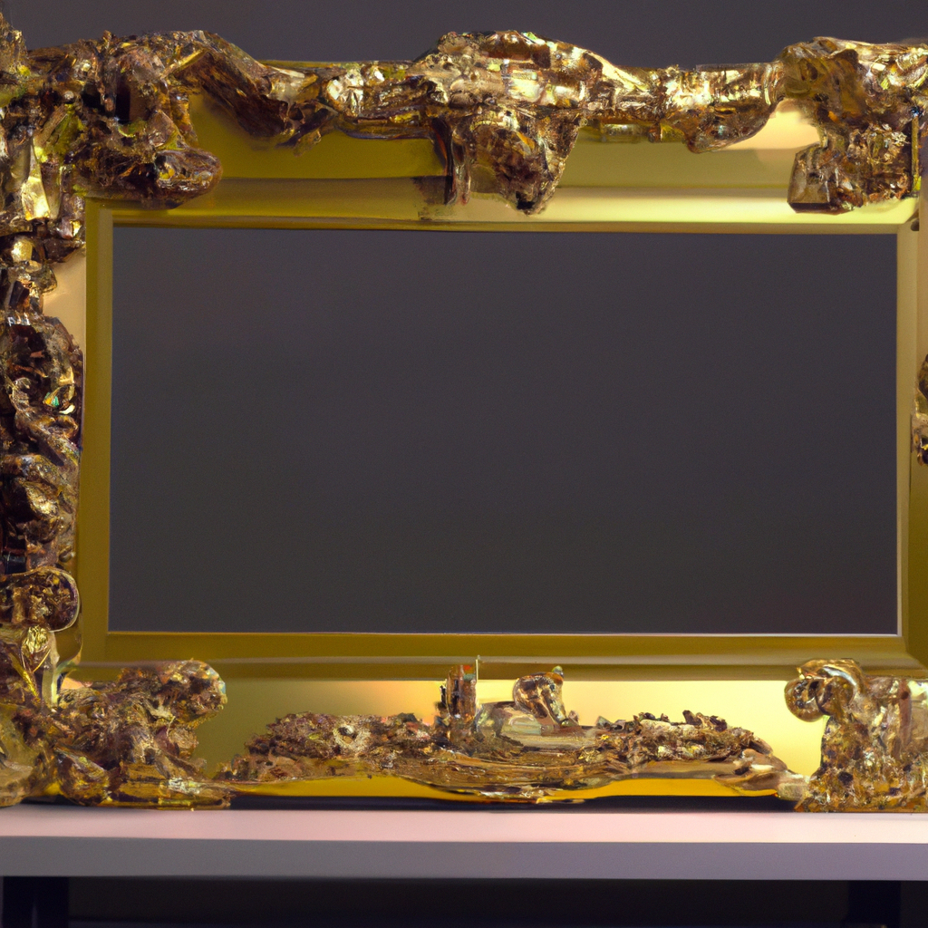 Miroir a poser doré baroque