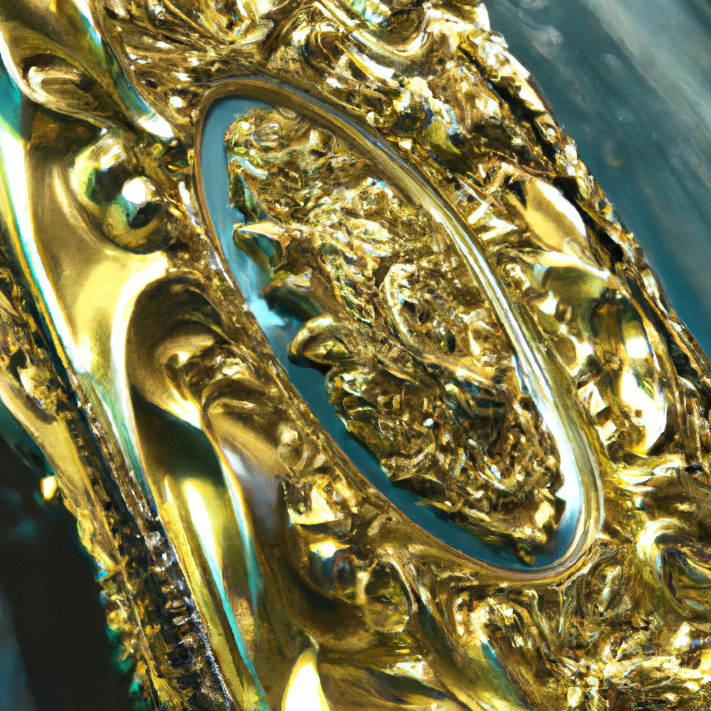 Miroir baroque amazon doré