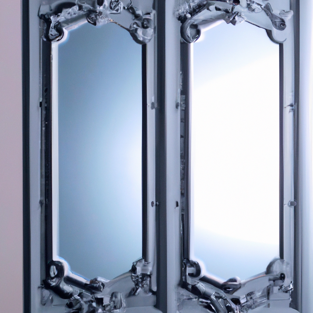 Miroir 110 cm gris baroque