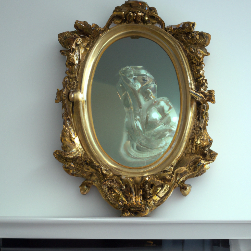 Miroir baroque au dessus de cheminée