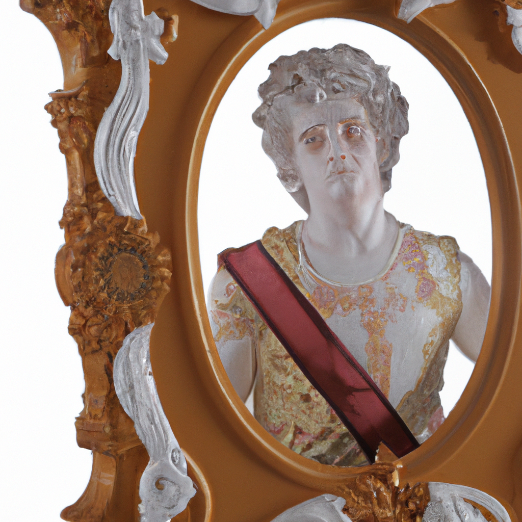 Miroir baroque avec une personne