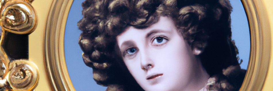 Miroir baroque avec une personne