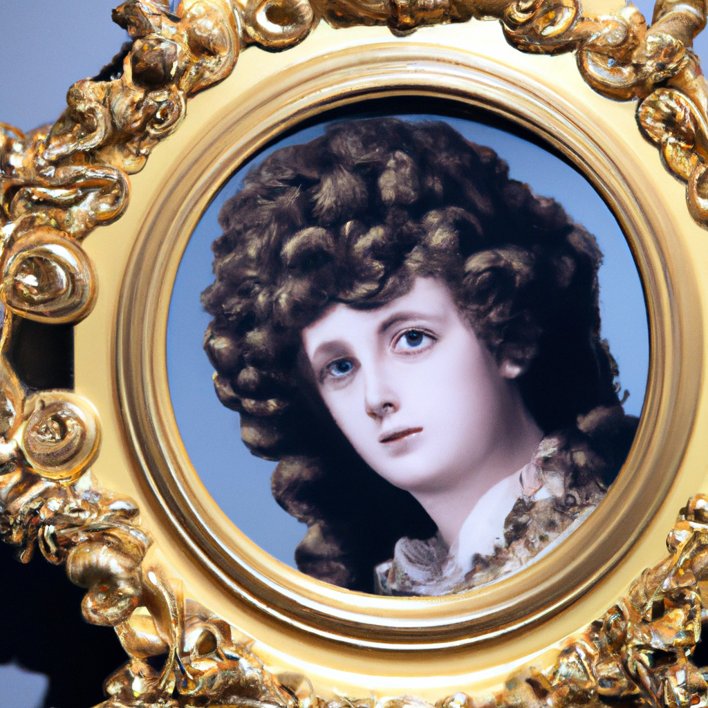 Miroir baroque avec une personne