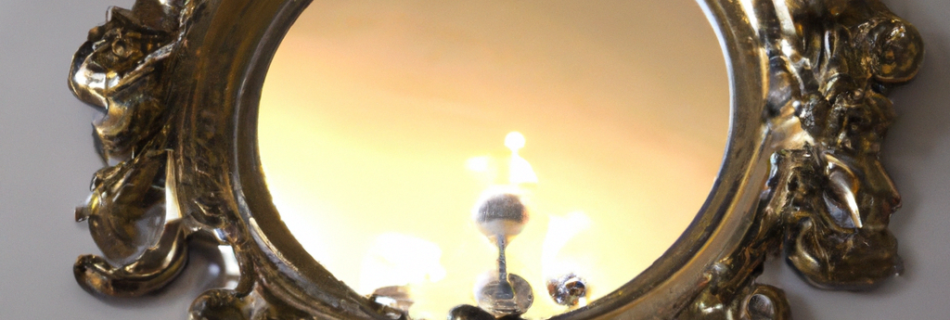 Miroir baroque au dessus de cheminée