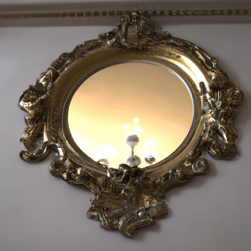 Miroir baroque au dessus de cheminée