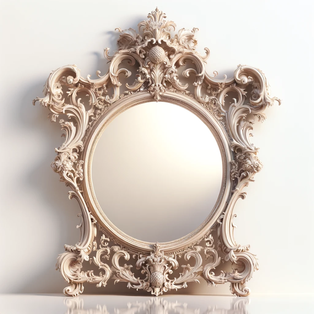 Royaldecorations: Le roi du miroir baroque 1 Miroir en bois sculpte baroque
